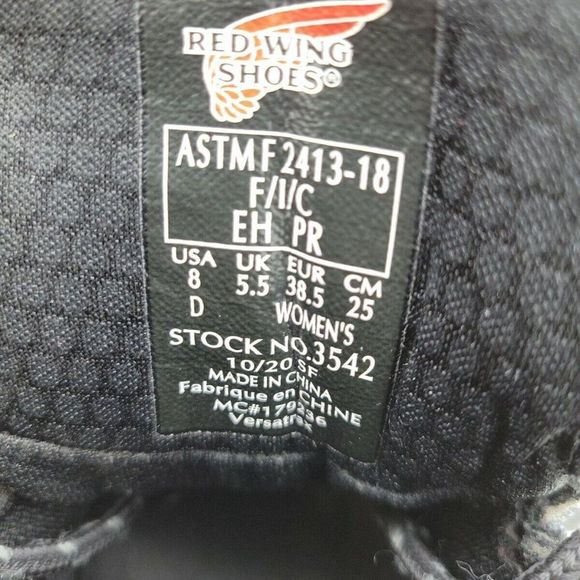 ❌SOLD❌ red Wing 6-inch Waterproof Non-Metallic Toe Safety Work Boots Style 3542 - Picture 8 of 10